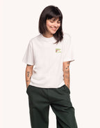 T-Shirt Sunset Écru en coton bio GOTS – OLOW