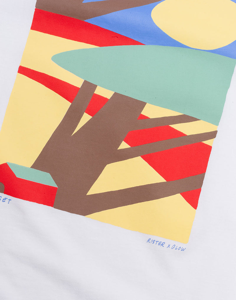 T-Shirt Sunset Écru en coton bio GOTS – OLOW