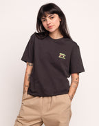 T-Shirt Sunset Noir Carbone en coton bio GOTS – OLOW