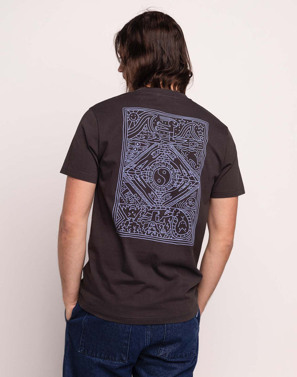 T-Shirt Taijitu Noir Carbone en coton bio GOTS – OLOW