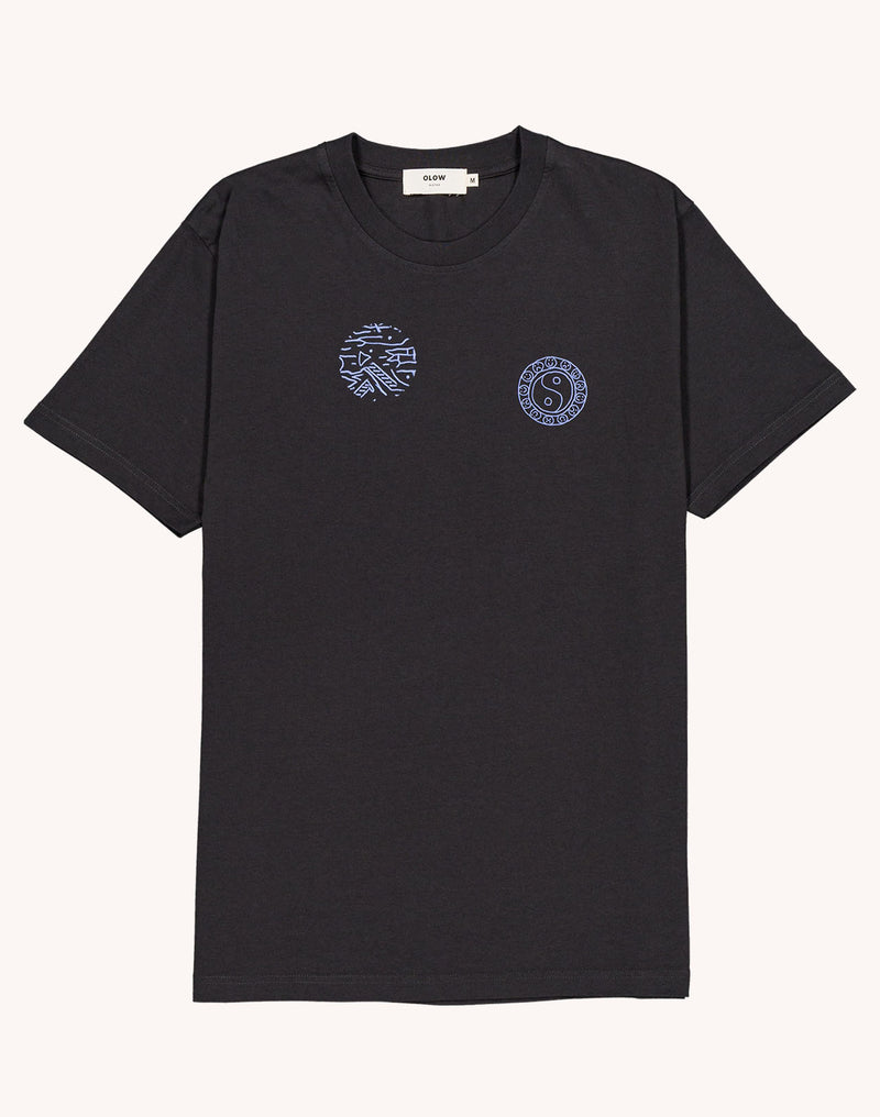 T-Shirt Taijitu Noir Carbone en coton bio GOTS – OLOW