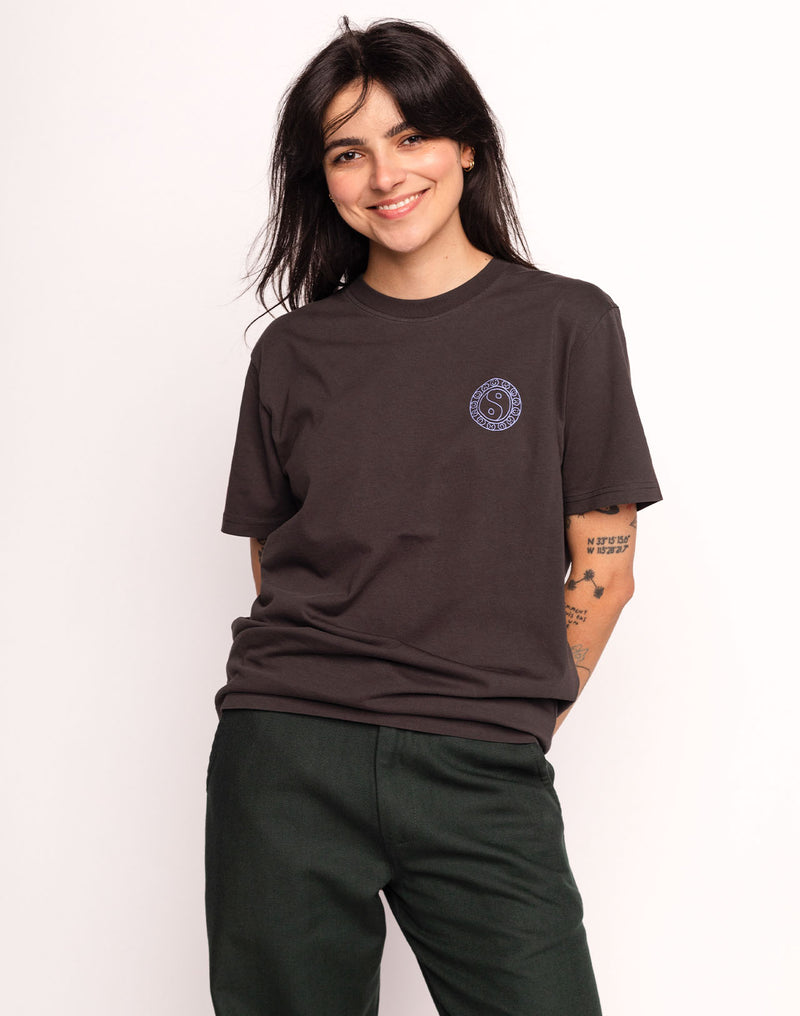 T-Shirt Taijitu Noir Carbone en coton bio GOTS – OLOW
