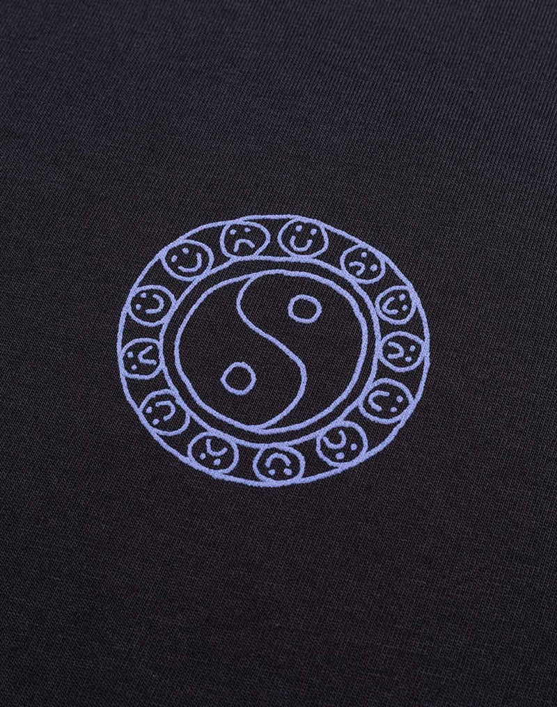 T-Shirt Taijitu Noir Carbone en coton bio GOTS – OLOW