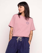 T-Shirt Taijitu Rose Lila en coton bio GOTS – OLOW