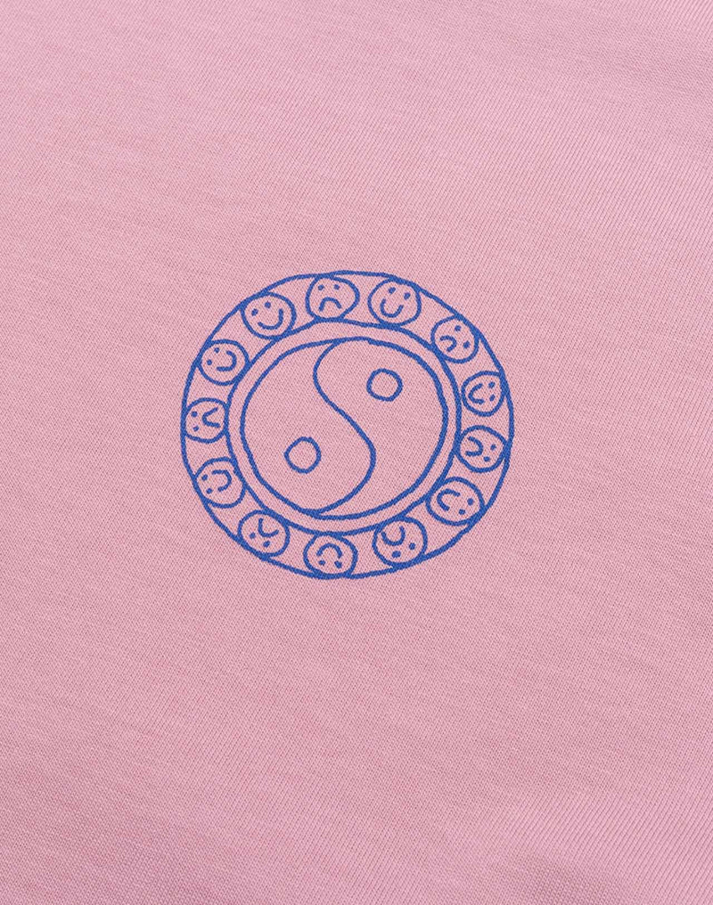 T-Shirt Taijitu Rose Lila en coton bio GOTS – OLOW