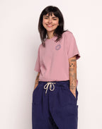 T-Shirt Taijitu Rose Lila en coton bio GOTS – OLOW