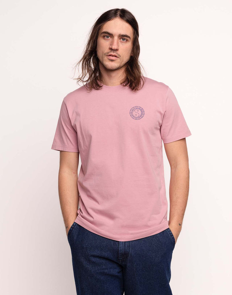 T-Shirt Taijitu Rose Lila en coton bio GOTS – OLOW