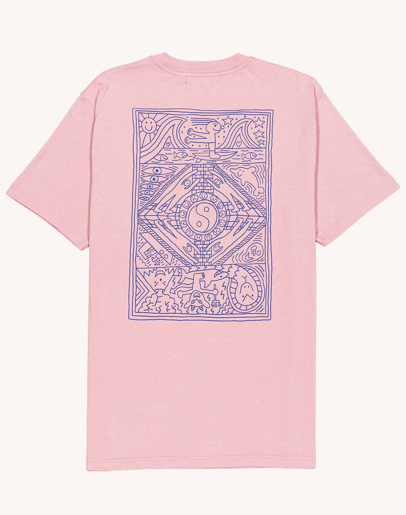 T-Shirt Taijitu Rose Lila en coton bio GOTS – OLOW