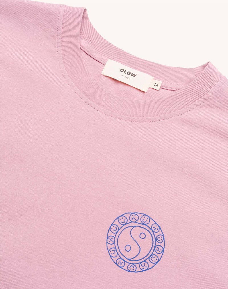 T-Shirt Taijitu Rose Lila en coton bio GOTS – OLOW