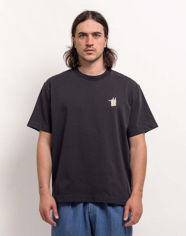 T-shirt Tame The Llamas noir carbone – OLOW