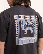 T-shirt Tame The Llamas noir carbone – OLOW