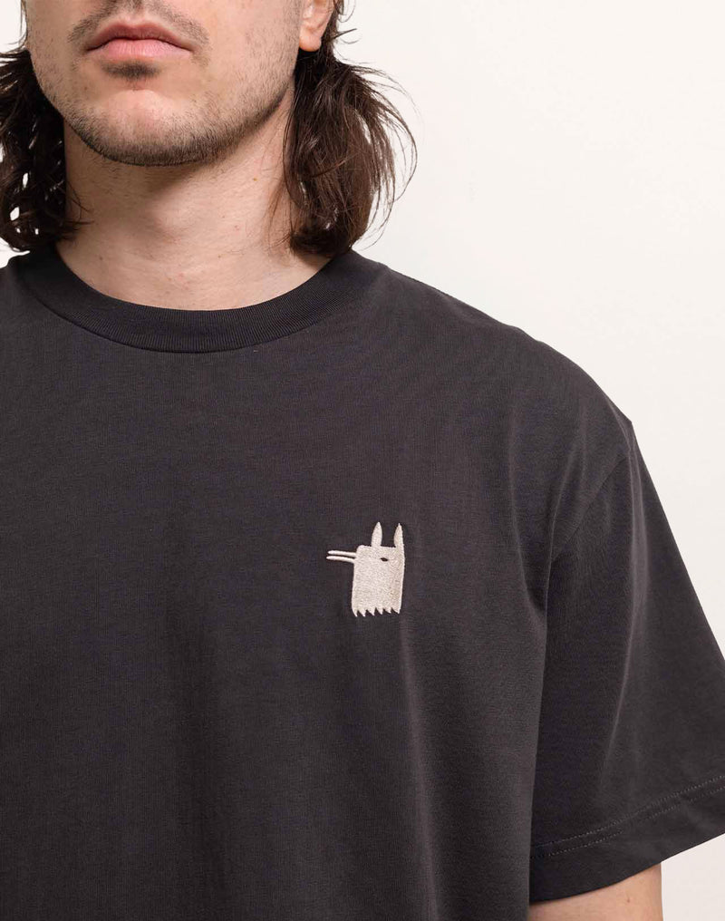 T-shirt Tame The Llamas noir carbone – OLOW