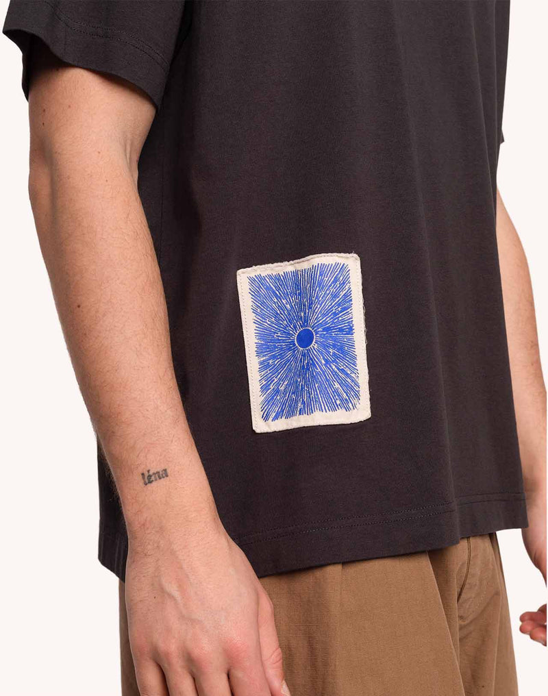 T-Shirt Winter Sun Noir Carbone en coton bio GOTS – OLOW