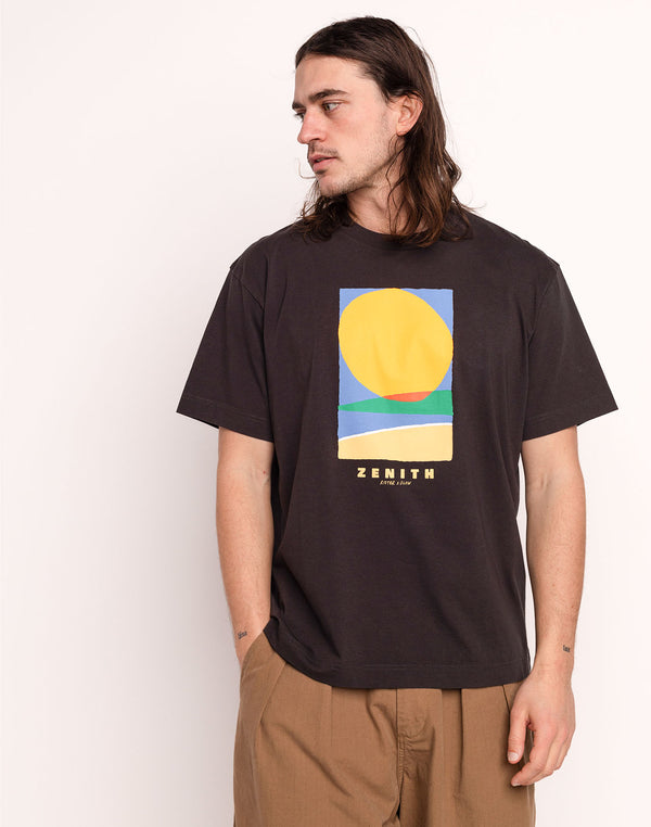 T-Shirt Zenith Noir Carbone en coton bio GOTS – OLOW