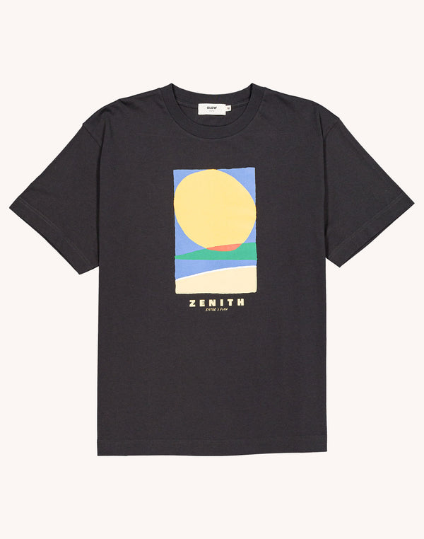 T-Shirt Zenith Noir Carbone en coton bio GOTS – OLOW