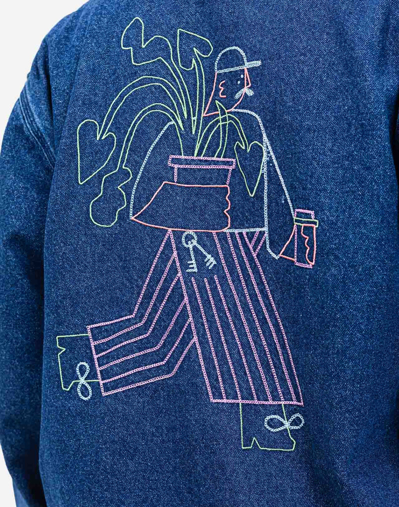Veste Hekinan Market Plant denim bleu