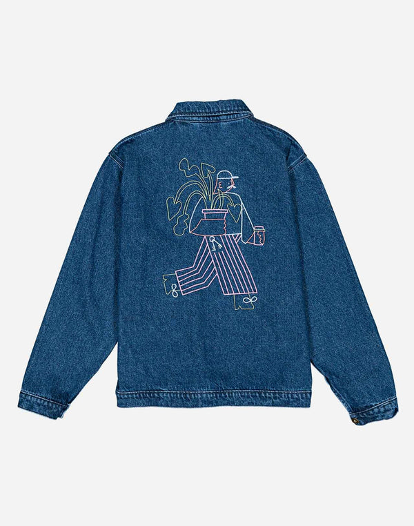 Veste Hekinan Market Plant denim bleu