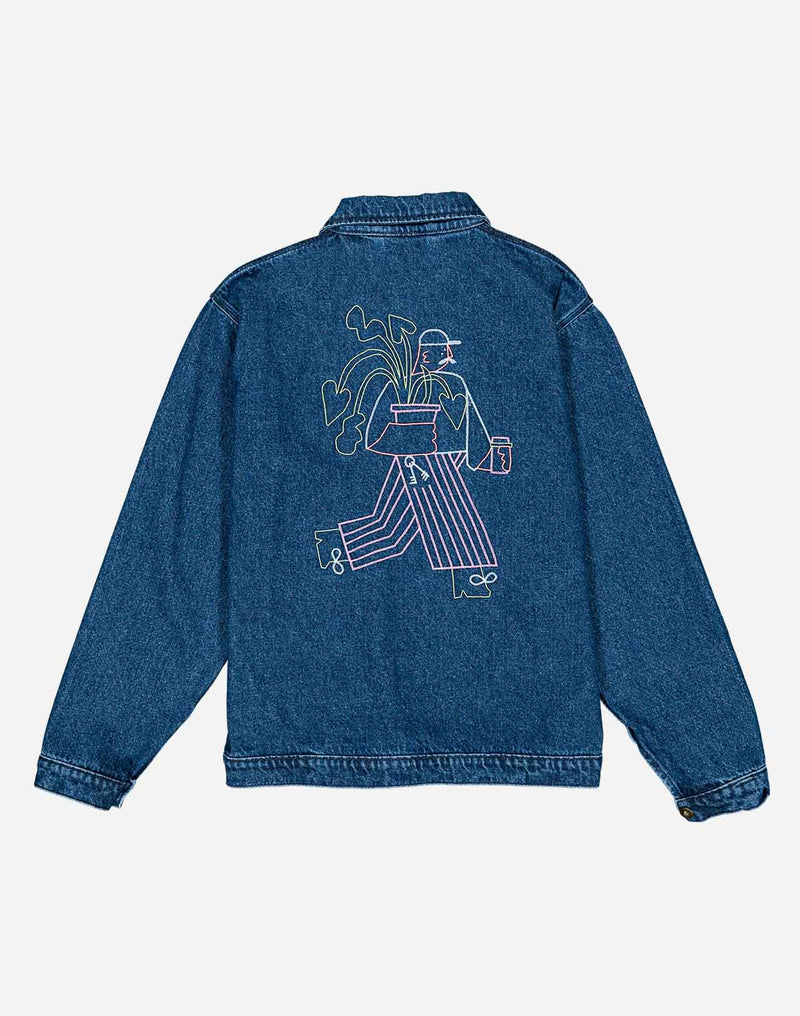 Veste Hekinan Market Plant denim bleu