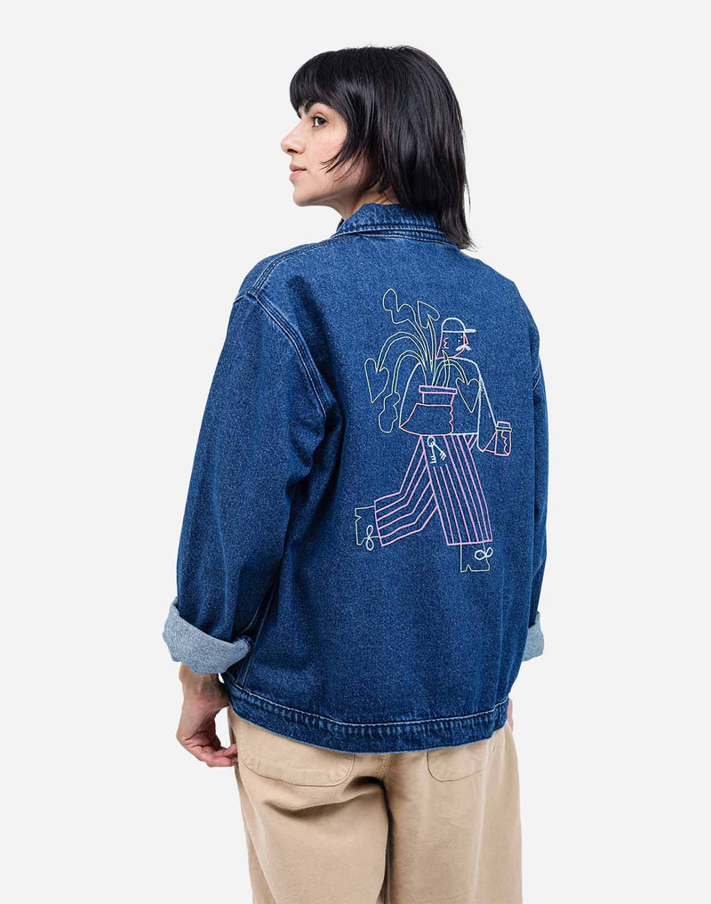 Veste Hekinan Market Plant denim bleu