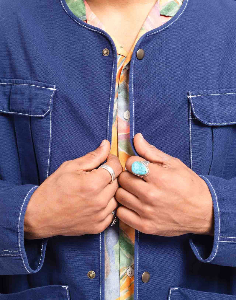 Veste Hiro Paint bleu outremer