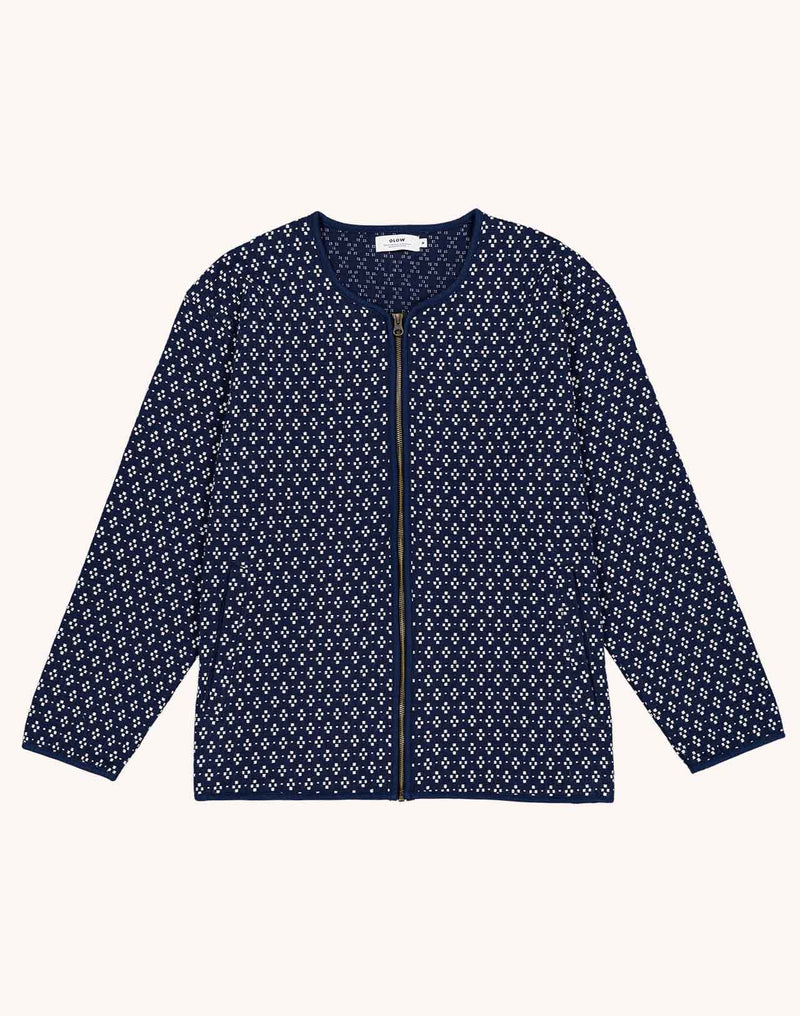 Veste Yama Bleu Marine en coton recyclé, Polyester recyclé, Autres fibres – OLOW