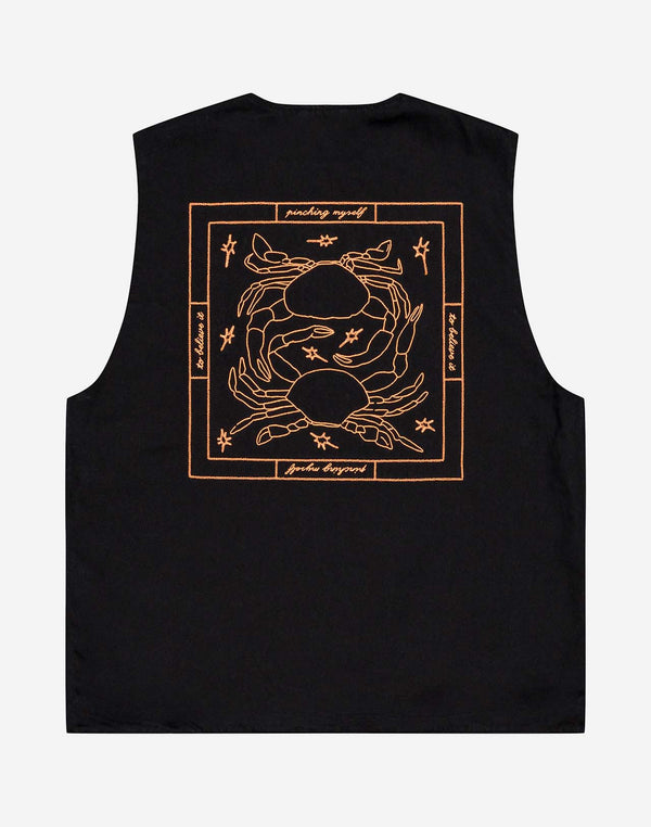 Veste sans manches Étrille noire