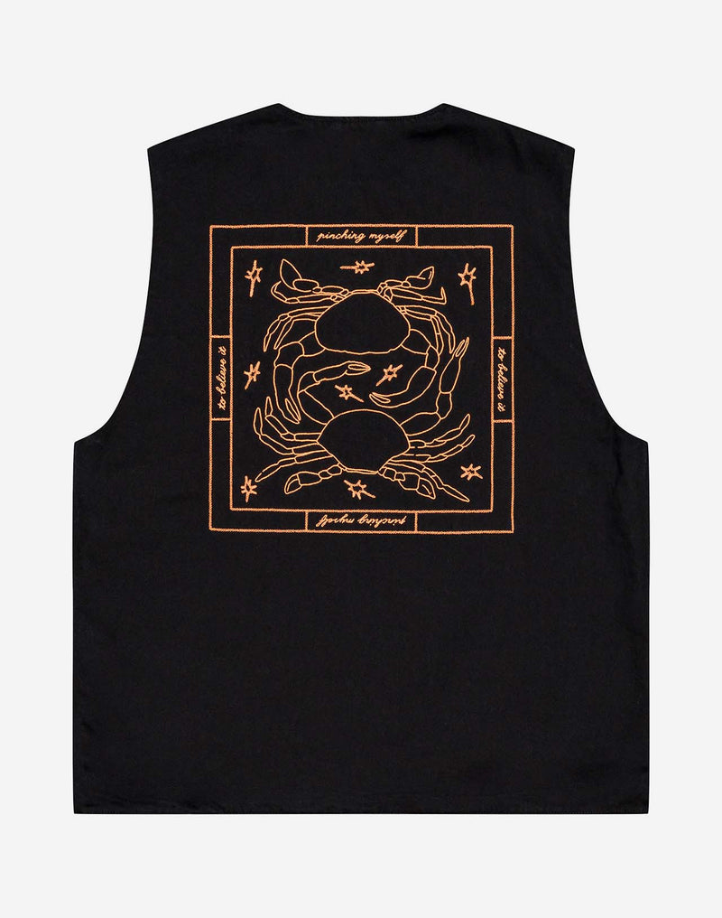Veste sans manches Étrille noire