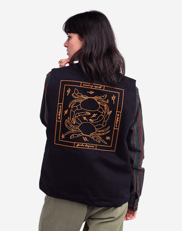 Veste sans manches Étrille noire