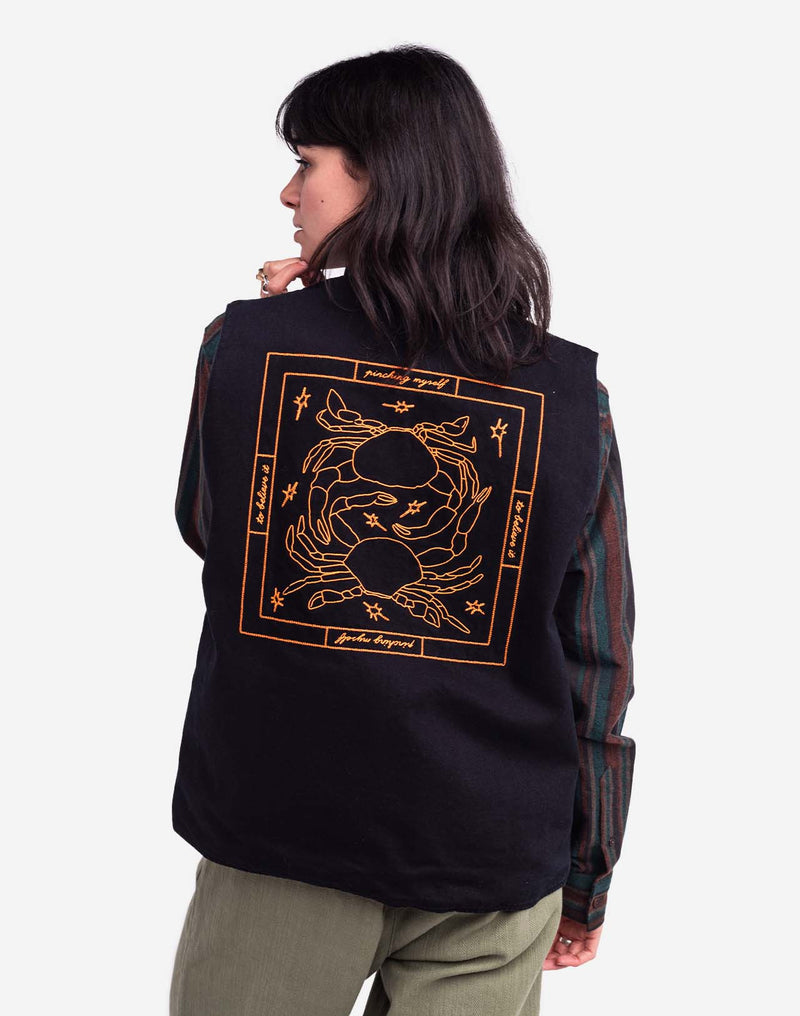 Veste sans manches Étrille noire