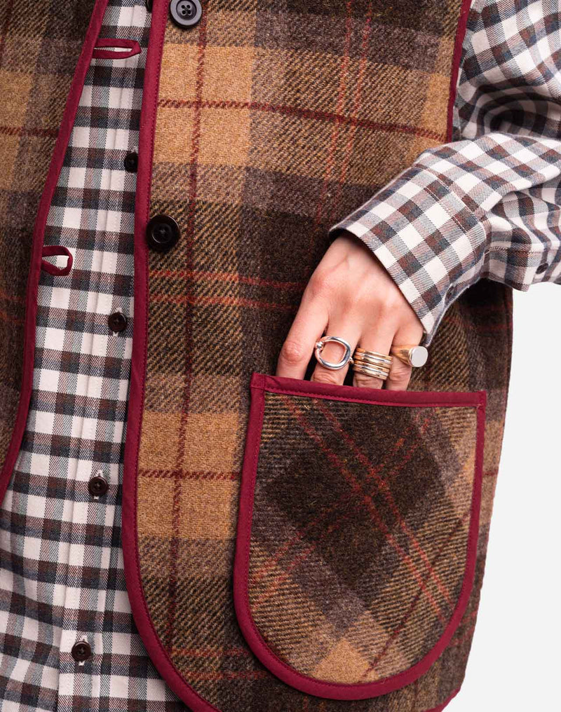 Veste sans manches Shepherd tartan