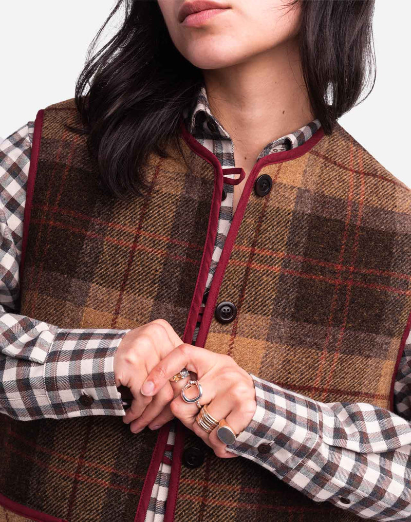 Veste sans manches Shepherd tartan